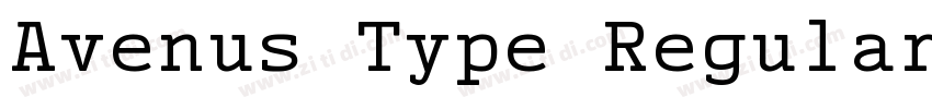 Avenus Type Regular字体转换